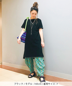 チチカカ |ワンポイント刺繍Tシャツワンピース