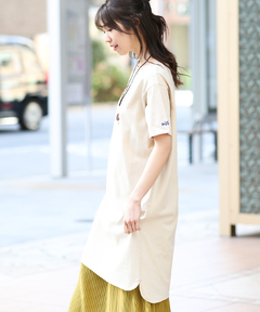 チチカカ |ワンポイント刺繍Tシャツワンピース