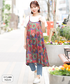 チチカカ |オーナメントパッチキャミワンピース