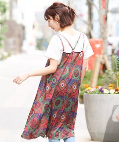 チチカカ |オーナメントパッチキャミワンピース