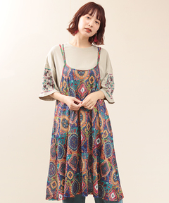 チチカカ |オーナメントパッチキャミワンピース