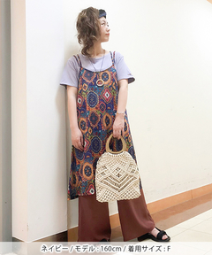 チチカカ |オーナメントパッチキャミワンピース