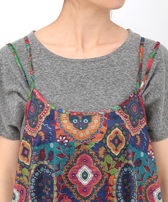 チチカカ |オーナメントパッチキャミワンピース