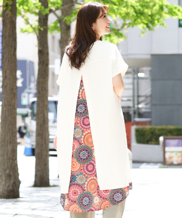 チチカカ |グラデサークルコンビワンピース