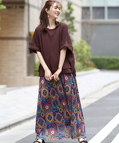 チチカカ |オーナメントパッチドッキングワンピース(大きいサイズ)　