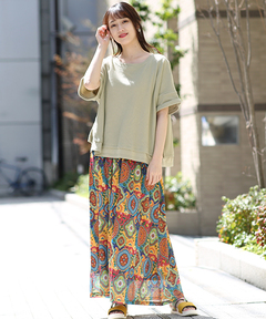 チチカカ |オーナメントパッチドッキングワンピース(大きいサイズ)　