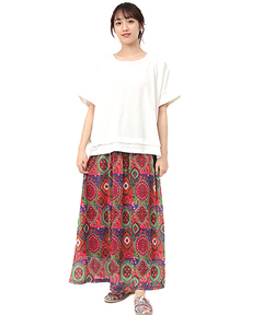 チチカカ |オーナメントパッチドッキングワンピース(大きいサイズ)　