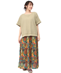 チチカカ |オーナメントパッチドッキングワンピース(大きいサイズ)　