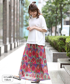 チチカカ |オーナメントパッチドッキングワンピース(大きいサイズ)　