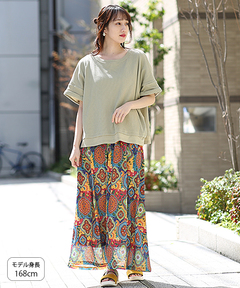 チチカカ |オーナメントパッチドッキングワンピース(大きいサイズ)　