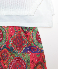 チチカカ |オーナメントパッチドッキングワンピース(大きいサイズ)　