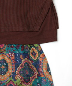 チチカカ |オーナメントパッチドッキングワンピース(大きいサイズ)　