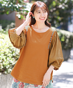 チチカカ |ギャザースリーブプルオーバー(大きいサイズ)