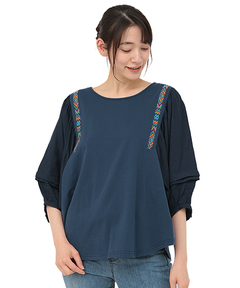 チチカカ |ギャザースリーブプルオーバー(大きいサイズ)