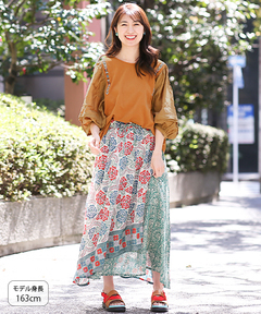 チチカカ |ギャザースリーブプルオーバー(大きいサイズ)