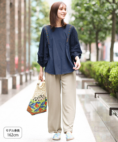 チチカカ |ギャザースリーブプルオーバー(大きいサイズ)