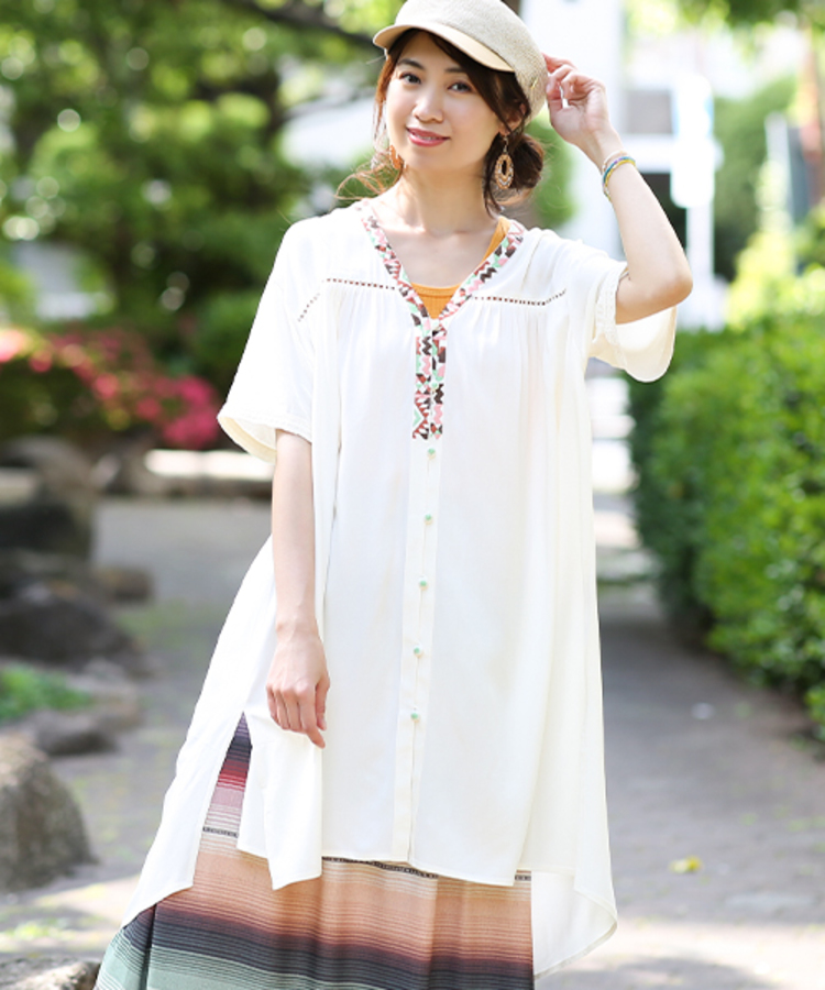 チチカカ |キカ刺繍チュニックワンピース