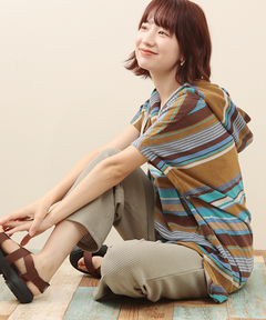 チチカカ |パイルマルチボーダープルオーバー