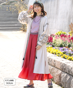 チチカカ |クロス刺繍ガウンワンピース