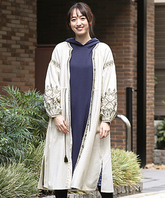 チチカカ |クロス刺繍ガウンワンピース