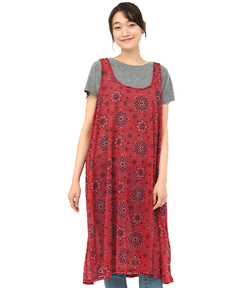 チチカカ |ドットサークルタンクワンピース(大きいサイズ)