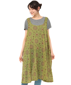 チチカカ |ドットサークルタンクワンピース(大きいサイズ)