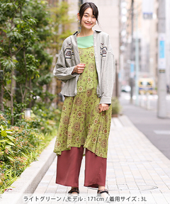 チチカカ |ドットサークルタンクワンピース(大きいサイズ)