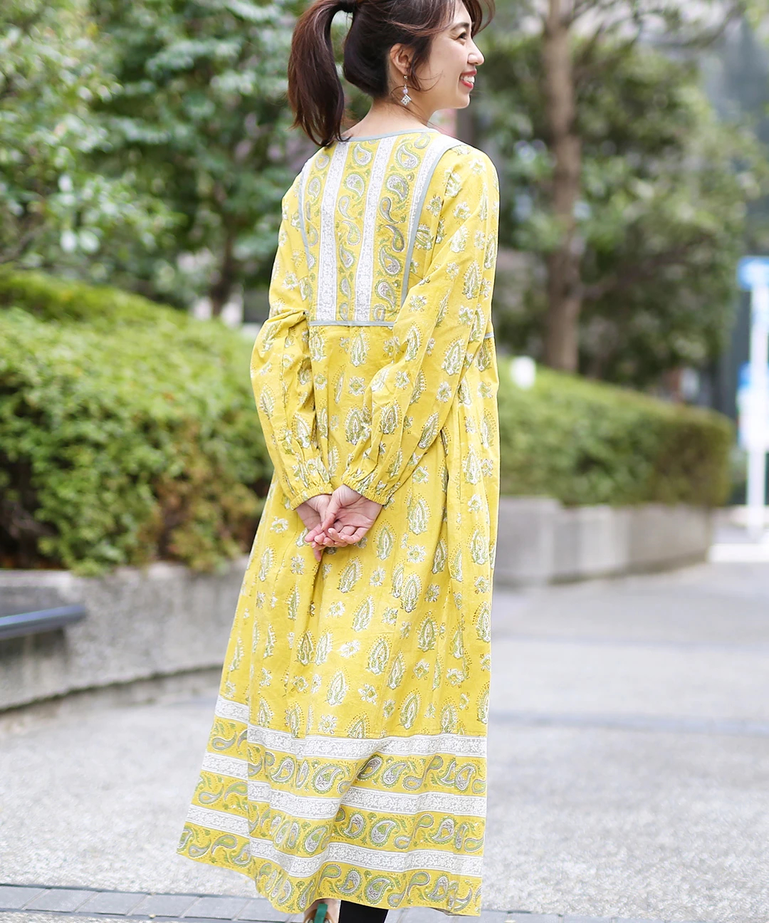 エコフレンドリーダイ ミルパブロックプリントワンピース / ワンピース