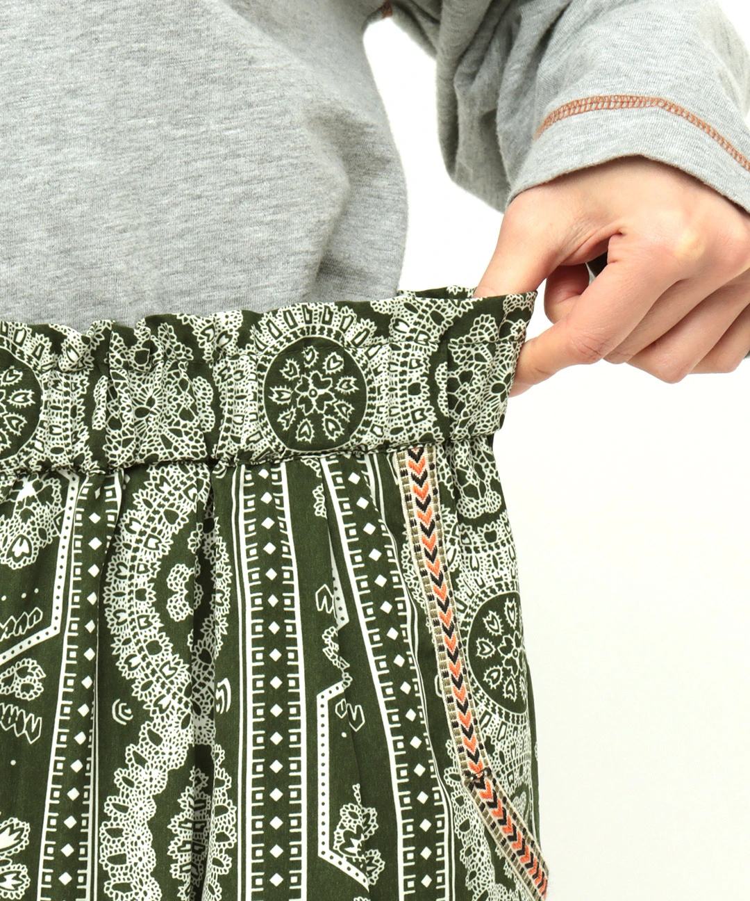 バンダナ柄エッグタックパンツ / パンツ | エスニックファッション