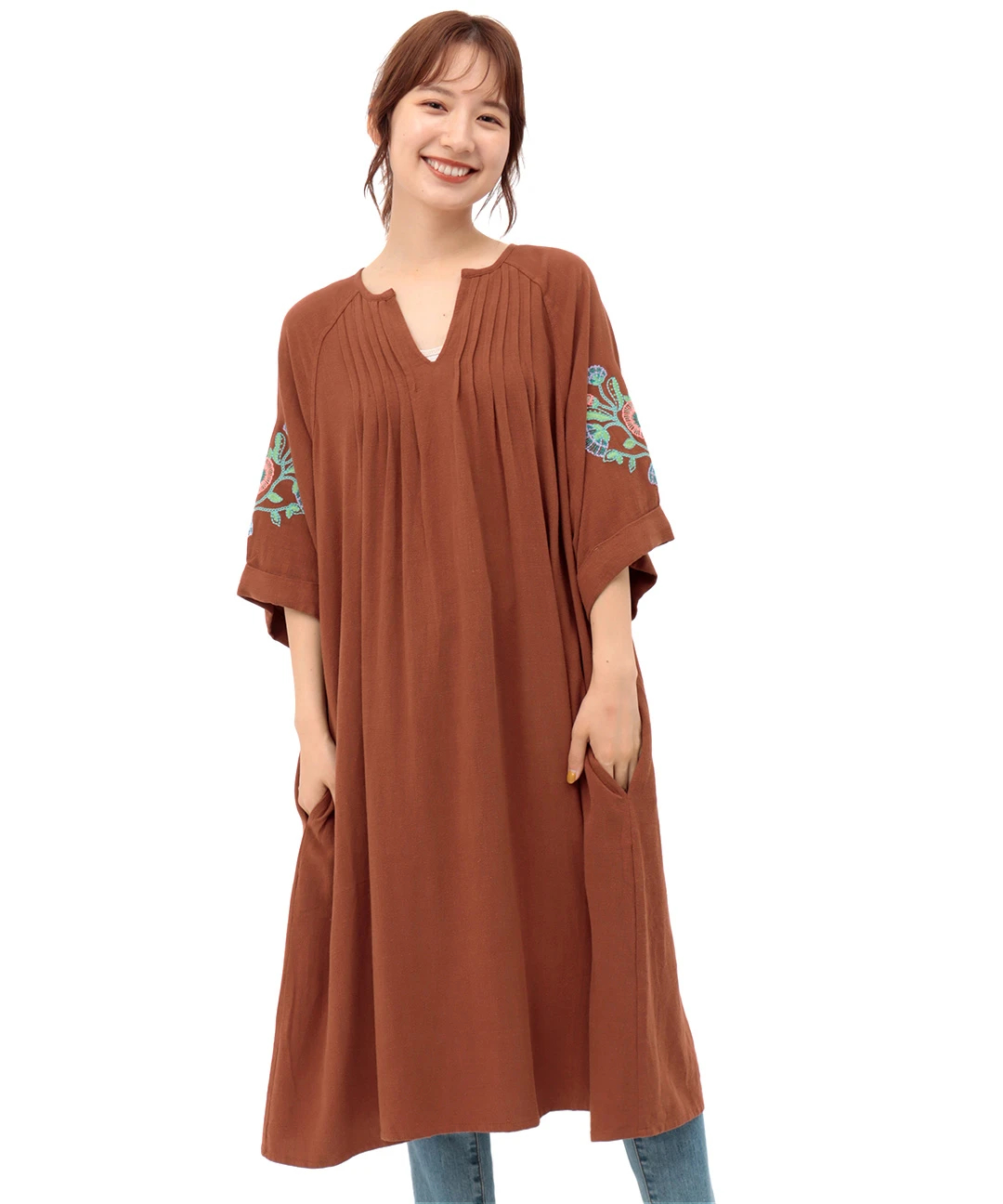 【美品/高級】チヴィディーニ ワンピース シルク 半袖 プルオーバー M セール】 【WEB限定】 Soft Satin ワンピース （ロング・マキシ
