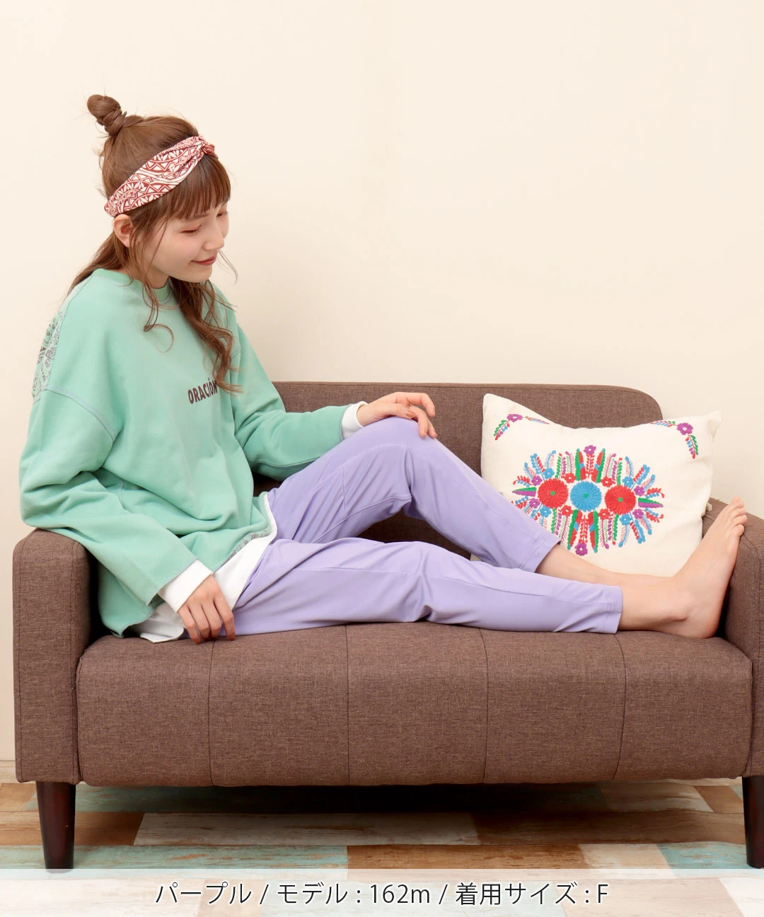 美品　大きいサイズ　SUCRE ストライプ　パンツ　ストレッチ　スーツ　19号 z01-wan-wd-0192.jpg