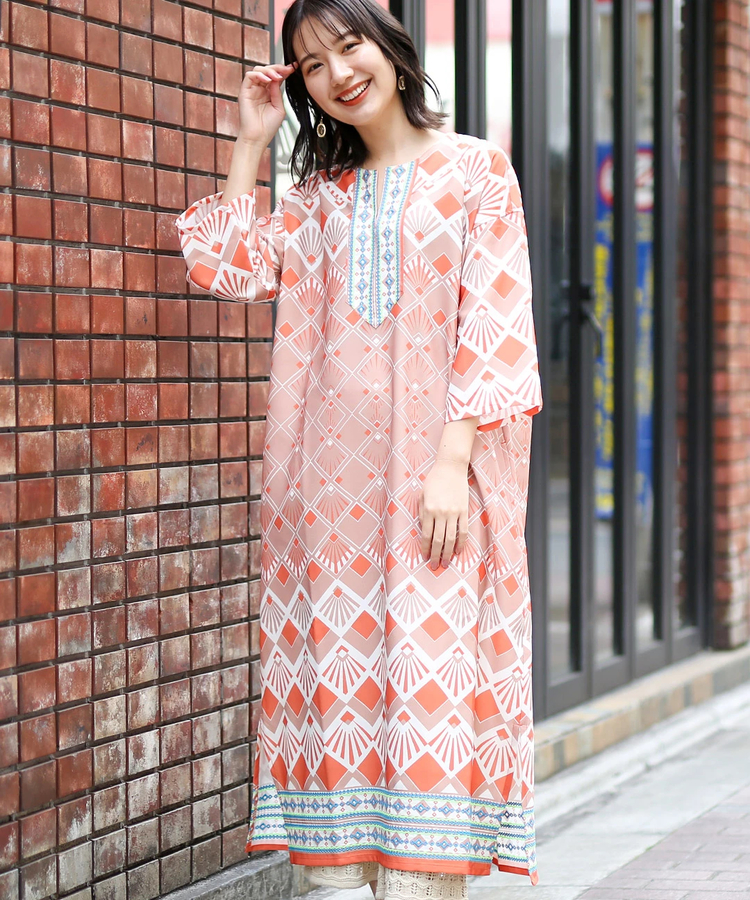 チチカカ |ジオメトリックパターンワンピース