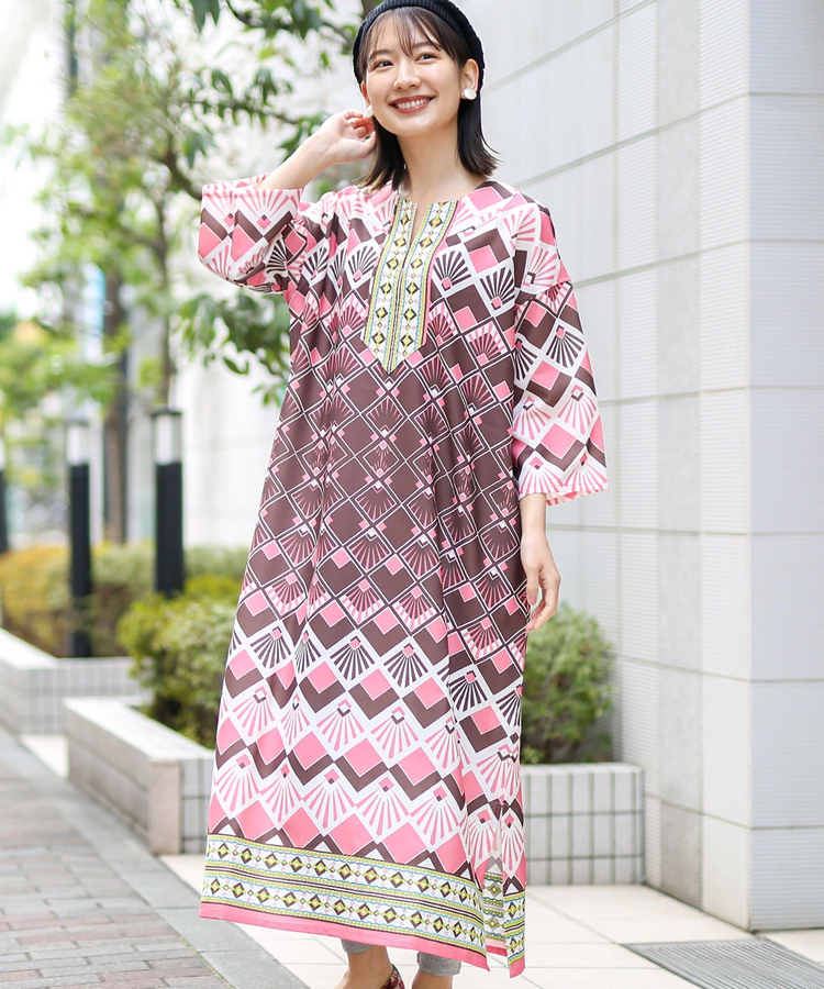 チチカカ |ジオメトリックパターンワンピース