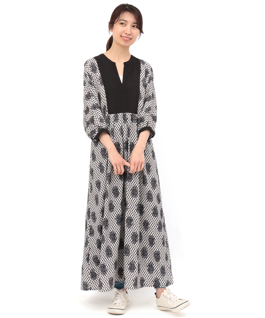 ブロック調ワンピース / ワンピース | エスニックファッション＆雑貨の