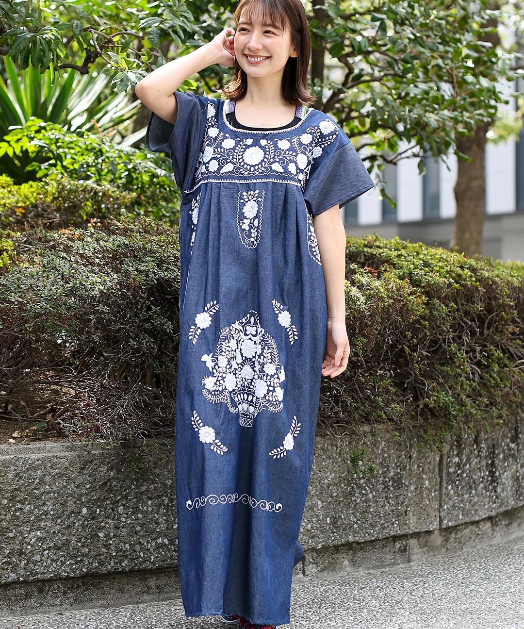 メキシコ刺繍シャンブレードレス【WEB限定】 / ワンピース