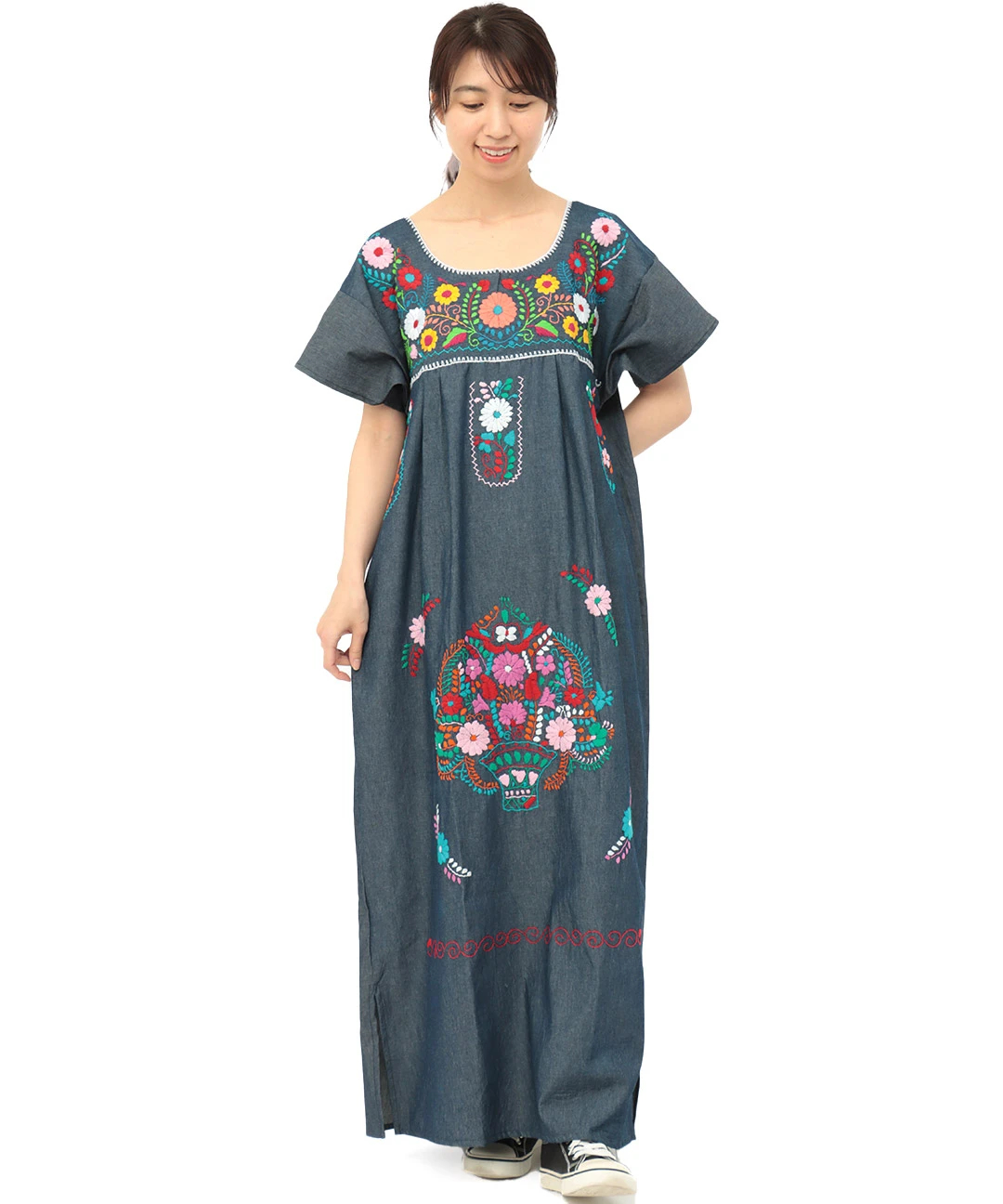 メキシコ刺繍シャンブレードレス【WEB限定】 / ワンピース