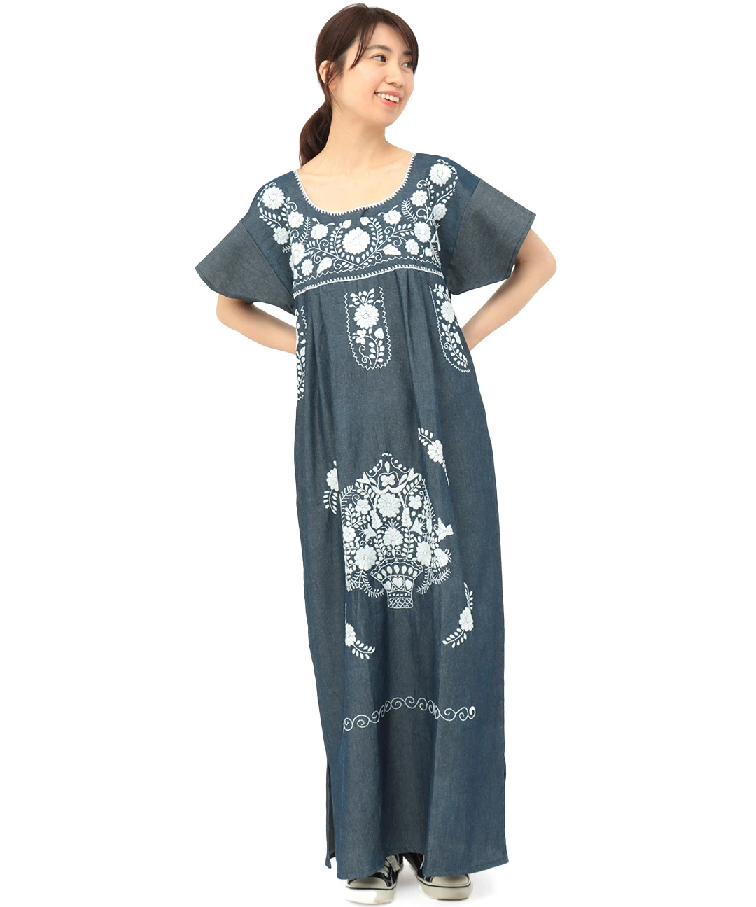 メキシコ刺繍シャンブレードレス【WEB限定】 / ワンピース