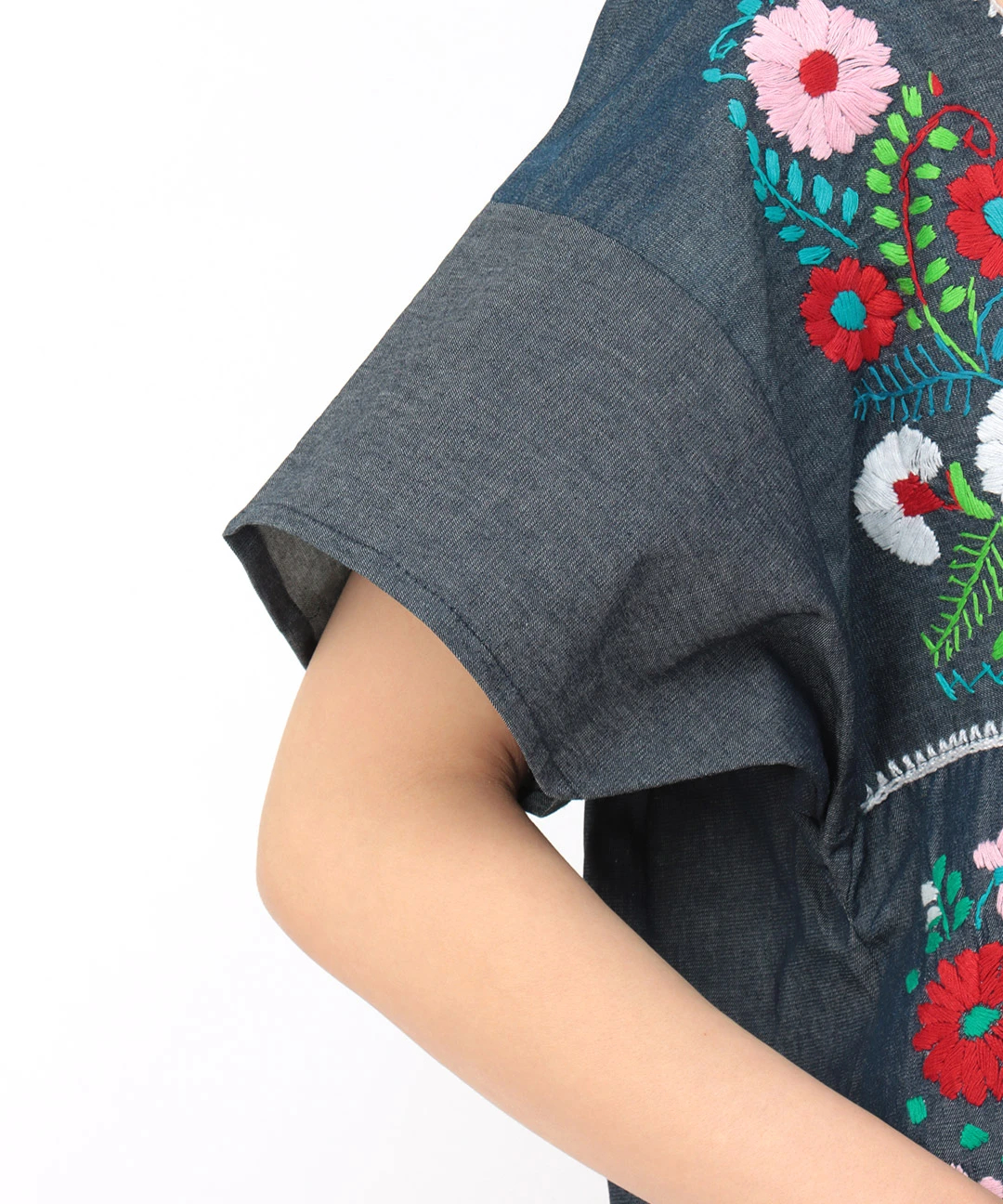 メキシコ刺繍シャンブレードレス【WEB限定】 / ワンピース
