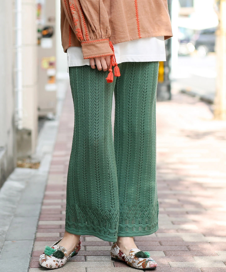 チチカカ |透かし編みニットパンツ