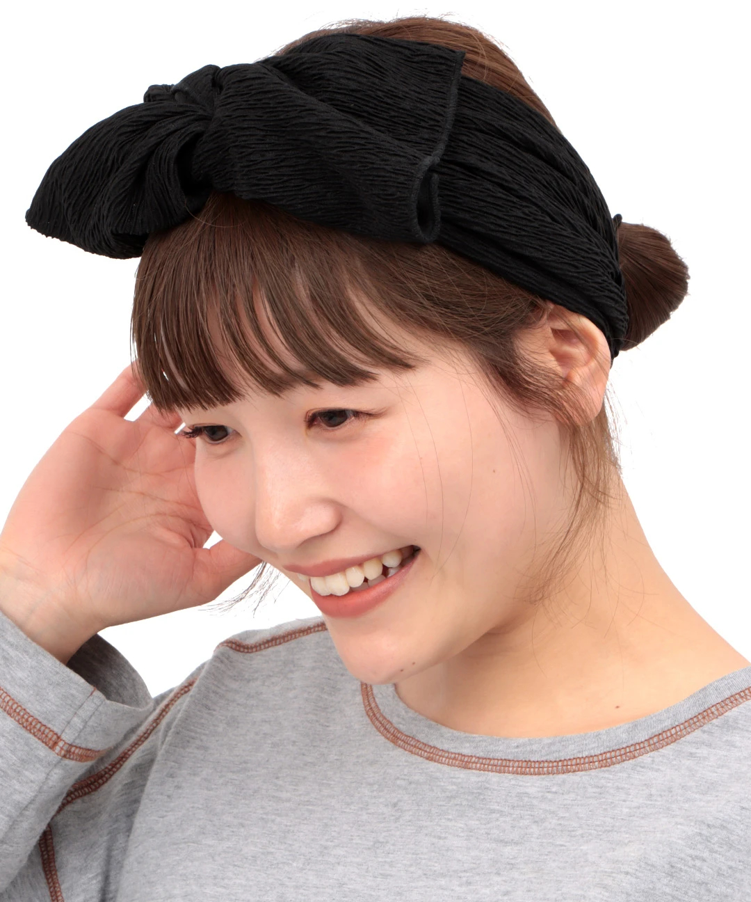 CAALA リボン付き黒ヘアバンド ヘアバンド｜帽子通販｜CA4LA（カシラ）公式オンラインショップ
