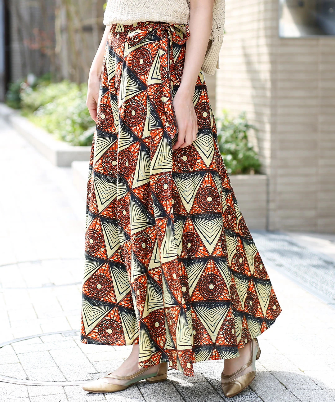 Shanti Shanti アフリカンプリントラップスカート【WEB限定】 スカート エスニックファッション＆雑貨のチチカカ公式通販サイト