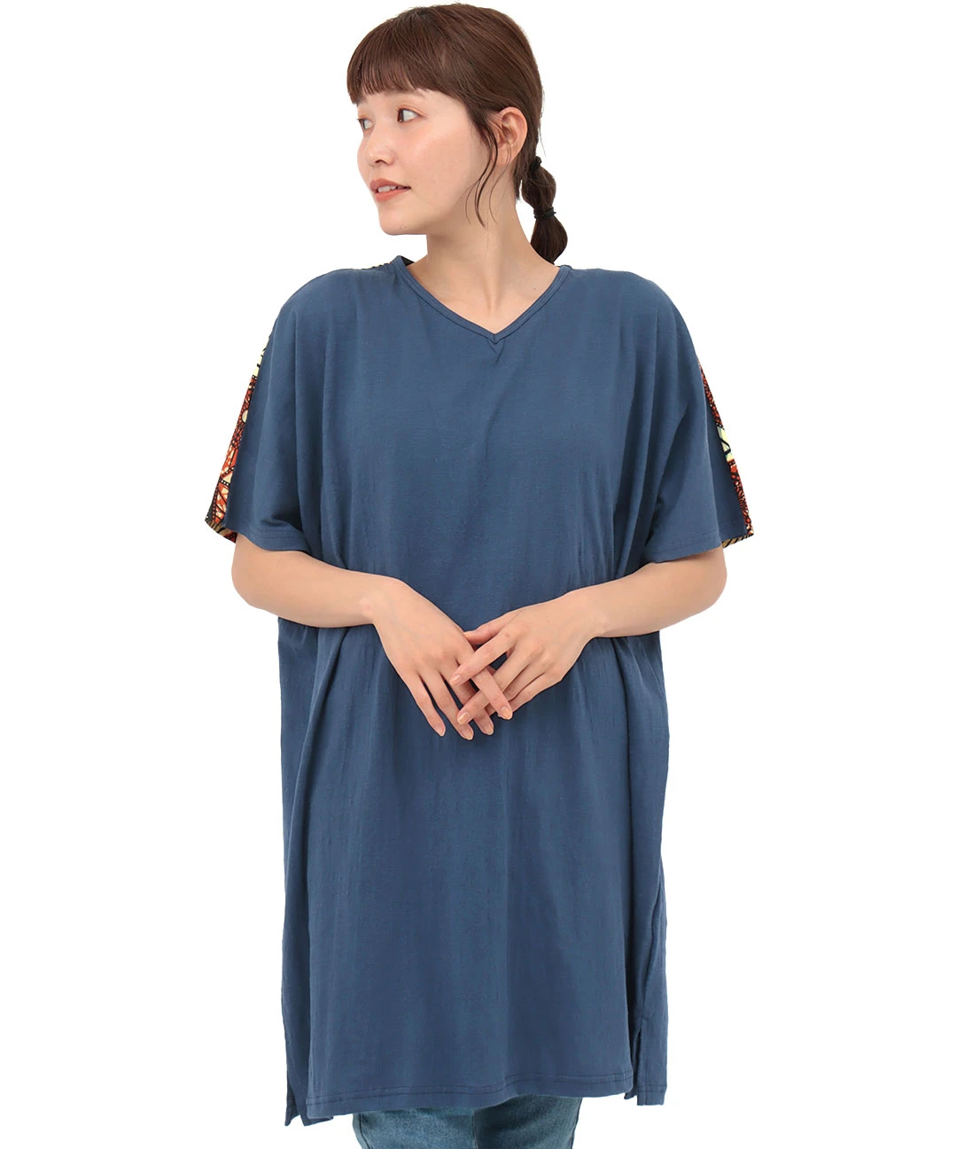 Shanti Shanti アフリカンプリント ロングカットソー【WEB限定