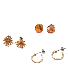 チチカカ |メタルフラワーフープセットピアス