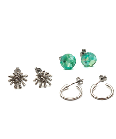 チチカカ |メタルフラワーフープセットピアス