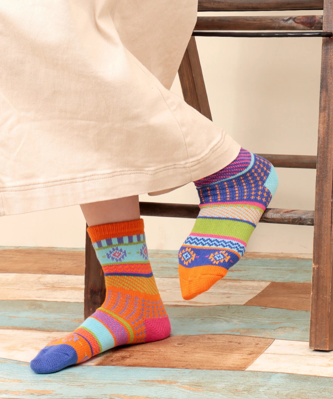 クレイジーボーダーソックス / 靴下・ソックス | エスニック