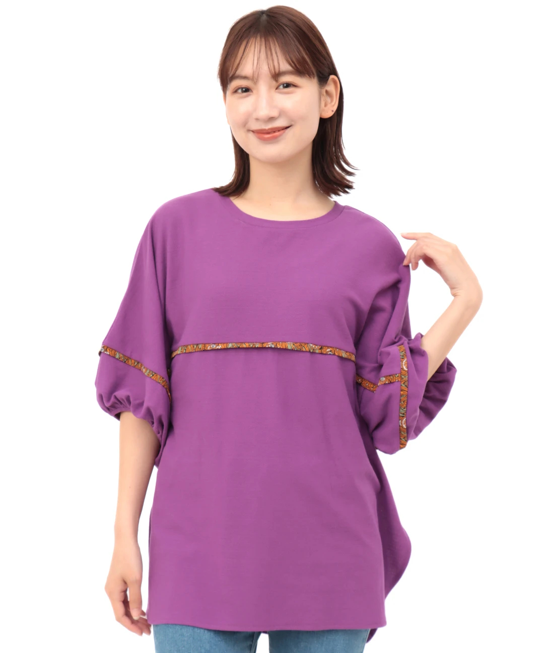 胸ギャザースモックプルオーバー / Tシャツ・カットソー | エスニック
