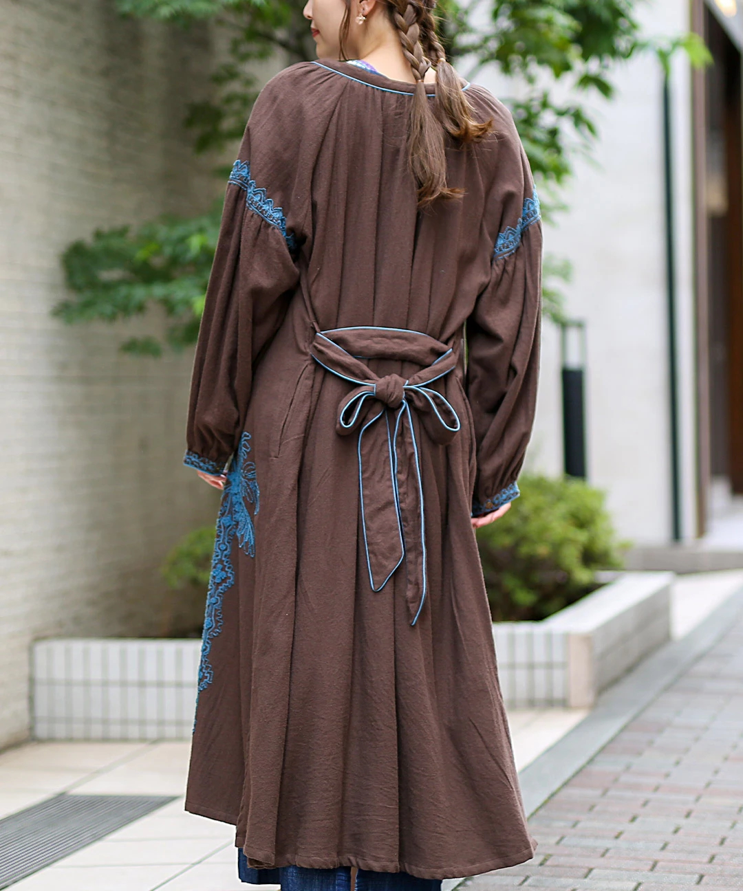 アグアヘ刺繍ガウンワンピース / ワンピース | エスニックファッション