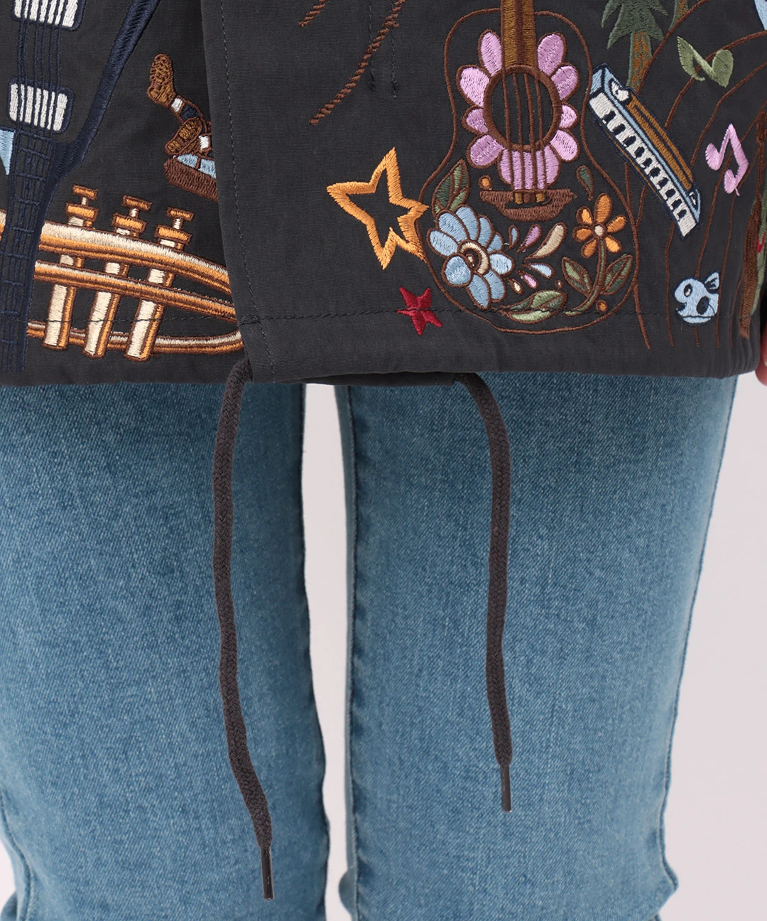 go slow caravan コードクロスパネル刺繍モッズコート【WEB限定