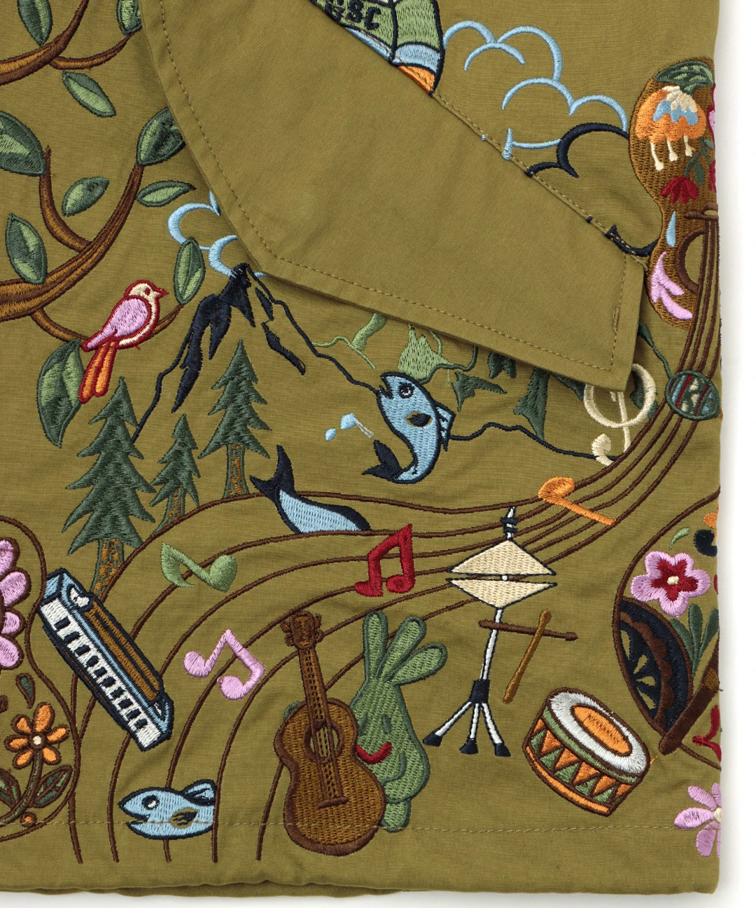 go slow caravan コードクロスパネル刺繍モッズコート【WEB限定