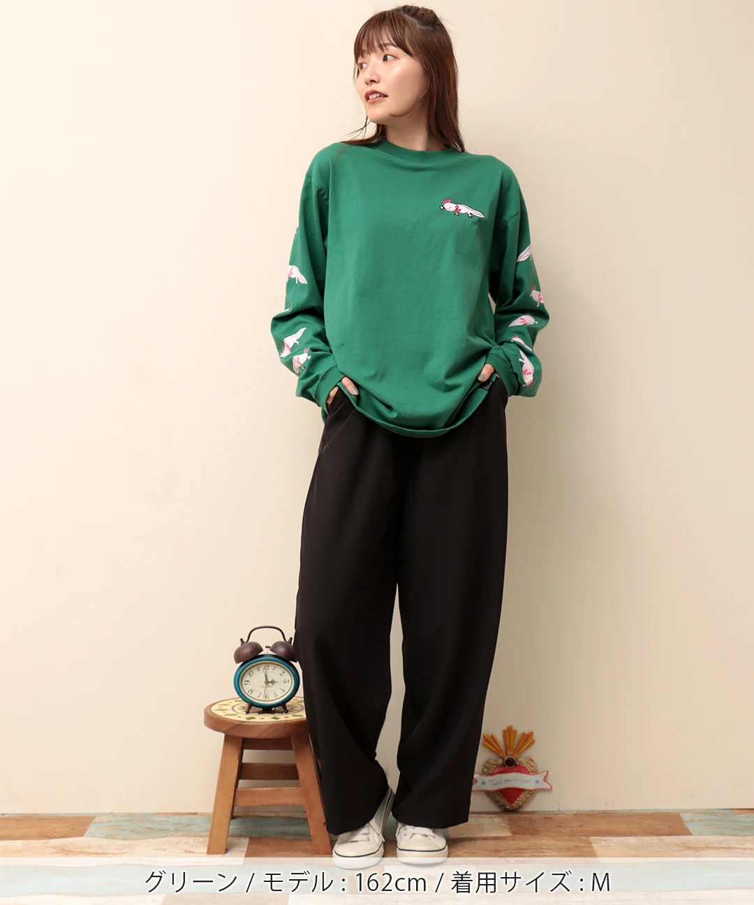 go slow caravan USAコットン ウーパールーパーロングTシャツ